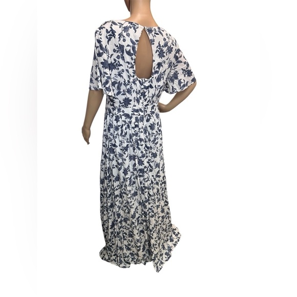 Torrid Maxi Challis Walkthrough Dress Blue Floral Paisley Maxi Romper Women Sz10 - Picture 7 of 14